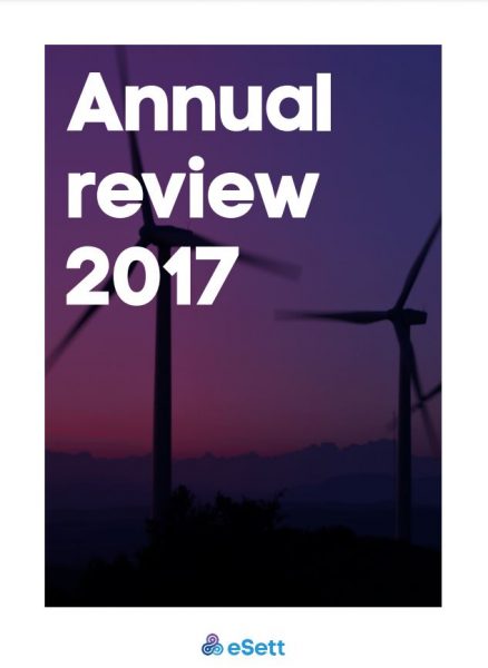 eSett Annual Review 2017 cover image